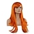 abordables Perruques de déguisement-Perruque Synthétique Droit Droite Perruque Long Orange Cheveux Synthétiques Femme Rouge