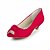 abordables Zapatos de boda-Mujer Primavera / Verano / Otoño Tacón Bajo Boda Satén / Satén Elástico Blanco / Negro / Rojo