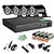 abordables Kit DVR-4ch dvr 4pcs réseau 960H 1000tvl système ir cctv extérieur des caméras de sécurité