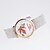 abordables Montres Tendance-Femme Montre Quartz Cuir PU à Carreaux Bayadère Montre Décontractée Analogique Fleur Simple Papillon Mode - Blanche Noir Rouge