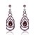 abordables Boucle d&#039;Oreille-Boucles d&#039;Oreille Femme Diamant Zircon petit diamant Zircon Zirconium dames Mode Bagues Tendance Bijoux Rouge Bleu Doré pour Mariage Soirée