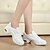 cheap Dance Sneakers-Women&#039;s Dance Sneakers Synthetic Sneaker Lace-up Low Heel Non Customizable Dance Shoes Black and Gold / White / Fuchsia / Indoor