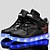 זול נעלי בנים-בנים יוניסקס נעליים דמוי עור אביב קיץ סתיו חורף נוחות נעלי ספורט שרוכים סקוטש LED עבור קזו&#039;אל שחור לבן אדום כחול