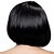 billige Syntetiske parykker-Syntetiske parykker Lige Ret Bob frisure Paryk Kort Sort Syntetisk hår Dame