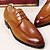 voordelige Heren Oxfordschoenen-Heren Jurk schoenen Synthetisch Lente / Herfst Oxfords Bruin / Zwart / Blok hiel / Veters / Comfort schoenen