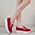 olcso Női topánkák és bebújós cipők-Platform / Tipegő / Kényelmes-Talp-Női cipő-Mokaszinek-Szabadidős-Szövet-Piros