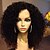 olcso Valódi hajból készült, rögzíthető parókák-Emberi haj Csipke Paróka Göndör afro 150% Sűrűség 100% kézi csomózású Afro-amerikai paróka Természetes hajszálvonal Közepes Női Emberi