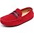 זול נעלי בנים-בנים מוקסין עור נעלי סירה רצועה קלועה אפור / שחור / אדום סתיו / גומי