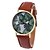 voordelige Trendy Horloge-Dames Modieus horloge Kwarts Leer Band Zwart Wit Bruin Groen Roze
