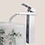 Недорогие классический-Ванная раковина кран - Водопад Хром По центру Одно отверстие / Одной ручкой одно отверстиеBath Taps / Латунь