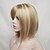 cheap Synthetic Trendy Wigs-Synthetic Wig Straight Straight Bob With Bangs Wig Blonde Short Strawberry Blonde / Light Blonde Synthetic Hair Women&#039;s Highlighted / Balayage Hair Natural Hairline Blonde
