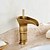 abordables Robinetteries de lavabo-Robinet lavabo - Jet pluie Bronze antique Set de centre Mitigeur un trouBath Taps / Laiton