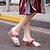 abordables Sandales femme-Femme Chaussures Soie Similicuir Printemps Eté Hauteur de semelle compensée Pour Décontracté Habillé Fuchsia