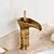 abordables Robinetteries de lavabo-Robinet lavabo - Jet pluie Bronze antique Set de centre Mitigeur un trouBath Taps / Laiton