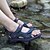 baratos Sandálias para Homem-Masculino sapatos Sintético Primavera Verão Outono Conforto Velcro Para Casual Azul Escuro Cinzento