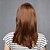 abordables Perruques Synthétiques Sans Bonnet-Perruque Synthétique Droit Droite Perruque Moyen Marron Cheveux Synthétiques Femme Marron