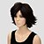 זול פאות סינתטיות-פאות סינתטיות מתולתל מסולסל פאה קצר שחור שיער סינטטי בגדי ריקוד נשים