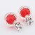 cheap Earrings-Korean Fashion Transparent Glass Bulb Color Crystal Ball Double-sided Earrings