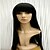 cheap Synthetic Trendy Wigs-Synthetic Wig Straight Kardashian Straight With Bangs Wig Very Long Black Synthetic Hair 10 inch Women&#039;s Black hairjoy