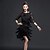 cheap Latin Dancewear-Latin Dance Top Lace Tassel Women&#039;s Performance Half Sleeve High Nylon Chinlon
