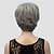זול פאות סינתטיות-פאות סינתטיות מתולתל מסולסל פאה קצר אפור שיער סינטטי בגדי ריקוד נשים