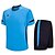cheap Soccer Jerseys, Shirts &amp; Shorts-Men&#039;s Soccer Clothing Suit Breathable Quick Dry Running Exercise &amp; Fitness Leisure Sports Winter Terylene Sky Blue Orange