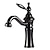 billige Armaturer til badeværelset-Art Deco/Retro Keramik Ventil Enkelt håndtag Et Hul Olie-gnedet Bronze, Håndvasken vandhane