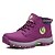 baratos Botas de mulher-Feminino-Rasos-Conforto-Rasteiro-Rosa Roxo-Couro Ecológico-Ar-Livre