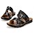 cheap Men&#039;s Sandals-Men&#039;s Shoes PU Casual Sandals Casual Walking Flat Heel Others Black / Brown / Yellow