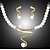 preiswerte Schmucksets-Damen Perlen Schmuckset Tropfen-Ohrringe Halskette / Ohrringe damas Modisch Elegant Brautkleidung Künstliche Perle Ohrringe Schmuck Weiß Für Hochzeit Party Jahrestag Alltag / Perlenkette / Halsketten