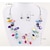 cheap Jewelry Sets-Drop Earrings Necklace / Earrings For Women&#039;s Crystal Party Daily Crystal Shell Layered Floating Black White Red Blue Green / Layered Necklace