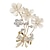 billige Brocher-mode kvinder Rhinestone opal guld blomst brocher FOW bryllup