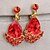 cheap Earrings-Women&#039;s Synthetic Diamond Stud Earrings Pearl Rhinestone Earrings Teardrop Jewelry White / Red For Daily Casual