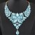 cheap Necklaces-Women&#039;s Crystal Statement Necklace Bib Chunky Ladies Elegant Baroque Alloy Rainbow Red Gray White Rose 40+5 cm Necklace Jewelry 1pc For Party Wedding Anniversary Masquerade Engagement Party Prom