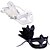 billiga Saker för halloweenfest-sexig snygg klänning maskerad kostym karneval fest bollmask halloween mask vit / svart fjädrar
