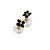 זול עגילים אופנתיים-בגדי ריקוד נשים עגילים צמודים פרח ארופאי אופנתי דמוי פנינה עגילים תכשיטים לבן / שחור עבור חתונה Party יומי קזו&#039;אל ספורט עבודה