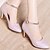 preiswerte Absatzschuhe für Damen-Damen Schuhe Kunstleder Frühling High Heels Niedriger Absatz Glitter Für Hochzeit Party &amp; Festivität Beige Purpur