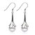 preiswerte Earrings-Women&#039;s Pearl Earrings Hanging Earrings Ladies Fashion Sterling Silver Silver Earrings Jewelry Silver For Wedding Party Casual Daily Sports Masquerade