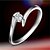 cheap Rings-0.5CT Engagement Ring for Women Solitaire Jewelry SONA Diamond Solid Silver Guarantee in Platinum Plated PT950 Engraved