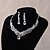 abordables Conjuntos de joyas-Mujer Cristal Collares con colgantes Los sistemas nupciales de la joyería Moda Aretes Joyas Plata Para Boda Fiesta