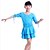 abordables Tenues de danse enfants-Danse latine Robe Volants Utilisation Demi Manches Taille moyenne Fibre de Lait