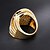 levne Fashion Ring-Široké prsteny Módní Evropský Zirkon Měď Pokovená platina Pozlacené Round Shape Zlatá Bílá Šperky Pro Svatební Párty Denní Ležérní 1ks