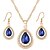 cheap Jewelry Sets-Water Drops Crystal Alloy With Rhinestone Earrings Necklace Set Women&#039;s Wedding Jewelry Bridesmaids Gifts