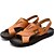 cheap Men&#039;s Sandals-Men&#039;s Shoes Leatherette Outdoor / Casual Sandals Outdoor / Casual Sport Sandals Flat Heel Others Blue / Brown / Yellow
