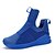 baratos Sapatos Desportivos para Homem-Homens sapatos Tule / Courino Primavera / Verão / Outono Conforto / Inovador / Solados com Luzes Tênis Caminhada Preto / Vermelho / Azul
