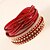 cheap Bracelets-Women&#039;s Wrap Bracelet Leather Bracelet Ladies Bohemian Fashion Boho Leather Bracelet Jewelry Navy / Dark Red / Purple For Party Casual Daily / Imitation Diamond / Rhinestone