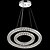 abordables Éclairages circulaires-2 anneaux 70 cm (27,56 pouces) cristal LED lustre or pendentif lumière métal galvanisé moderne contemporain 110-120 v 220-240 v