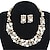 abordables Conjuntos de joyas-Juego de Joyas Pendientes colgantes For Mujer Fiesta Boda Diario Perla Brillante Legierung Trenzado Dorado / Collar con perlas