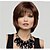 cheap Synthetic Trendy Wigs-Synthetic Wig Straight Straight Bob Layered Haircut With Bangs Wig Short Medium Length Brown Synthetic Hair Women&#039;s Natural Hairline Side Part Brown