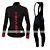 preiswerte Herrenbekleidungs-Sets-KEIYUEM Herrn Damen Langarm Fahrradtrikot mit Trägerhosen Winter Vlies Coolmax® Gitter Fahhrad Sportkleidung warm halten Fleece Innenfutter Atmungsaktiv 3D Pad Rasche Trocknung Sport Klassisch